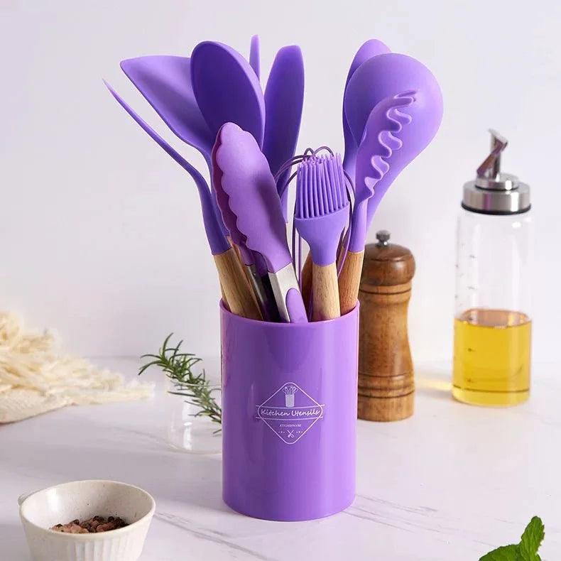 Kit 12 Peças Colher De Silicone Para Cozinha - Loja DecorAÊ